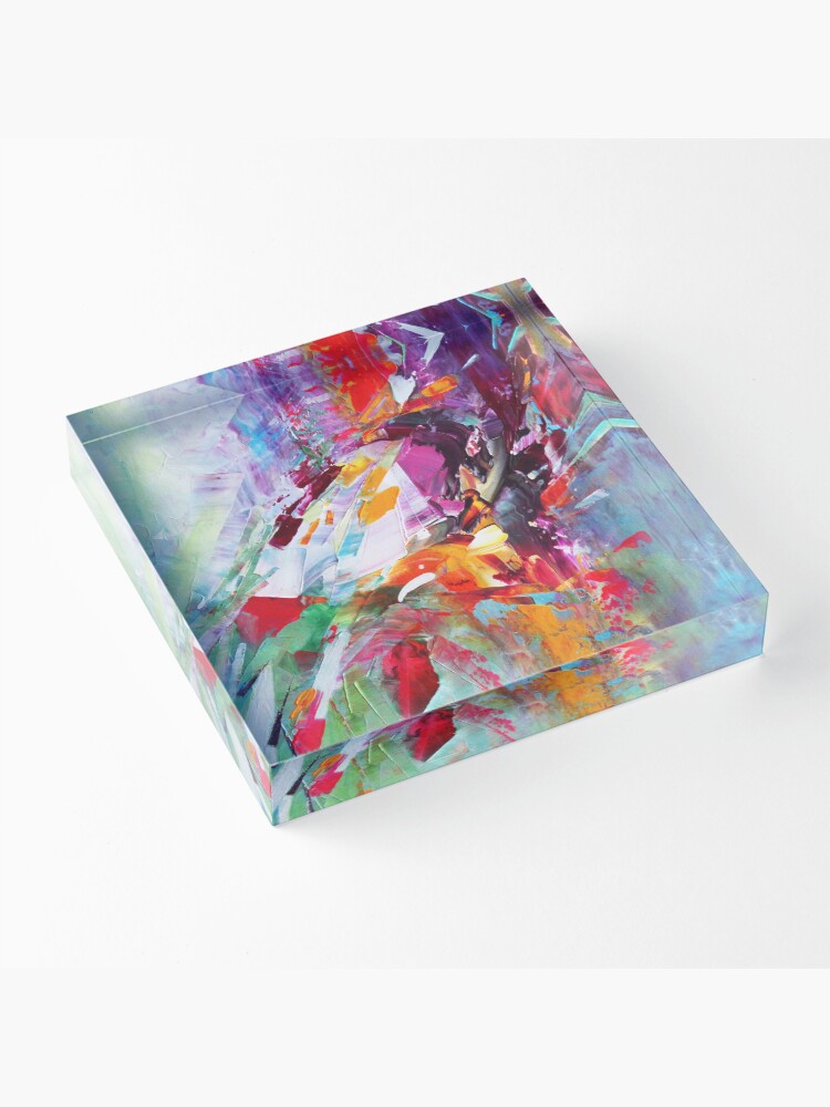 Aperçu 3 sur 5. Bloc acrylique avec l'œuvre Le souffle de Mai 3 créée et vendue par ElioraBousquet.