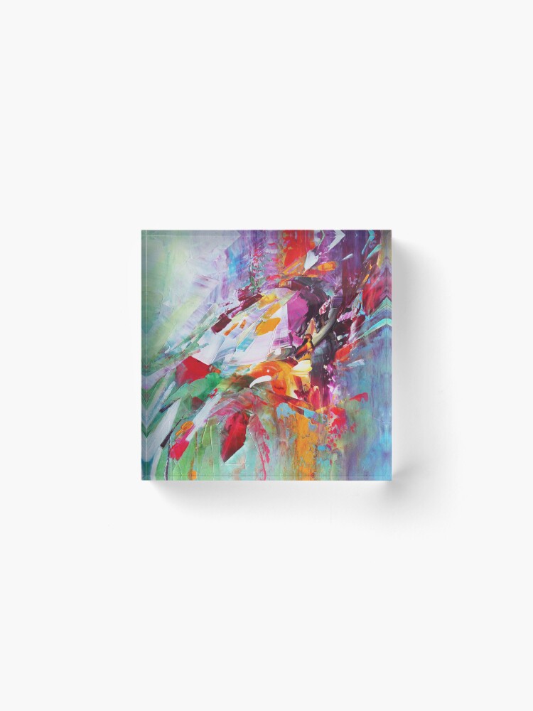 Aperçu 2 sur 5. Bloc acrylique avec l'œuvre Le souffle de Mai 3 créée et vendue par ElioraBousquet.