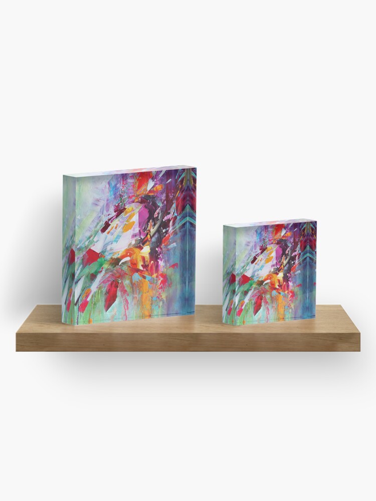 Aperçu 4 sur 5. Bloc acrylique avec l'œuvre Le souffle de Mai 3 créée et vendue par ElioraBousquet.