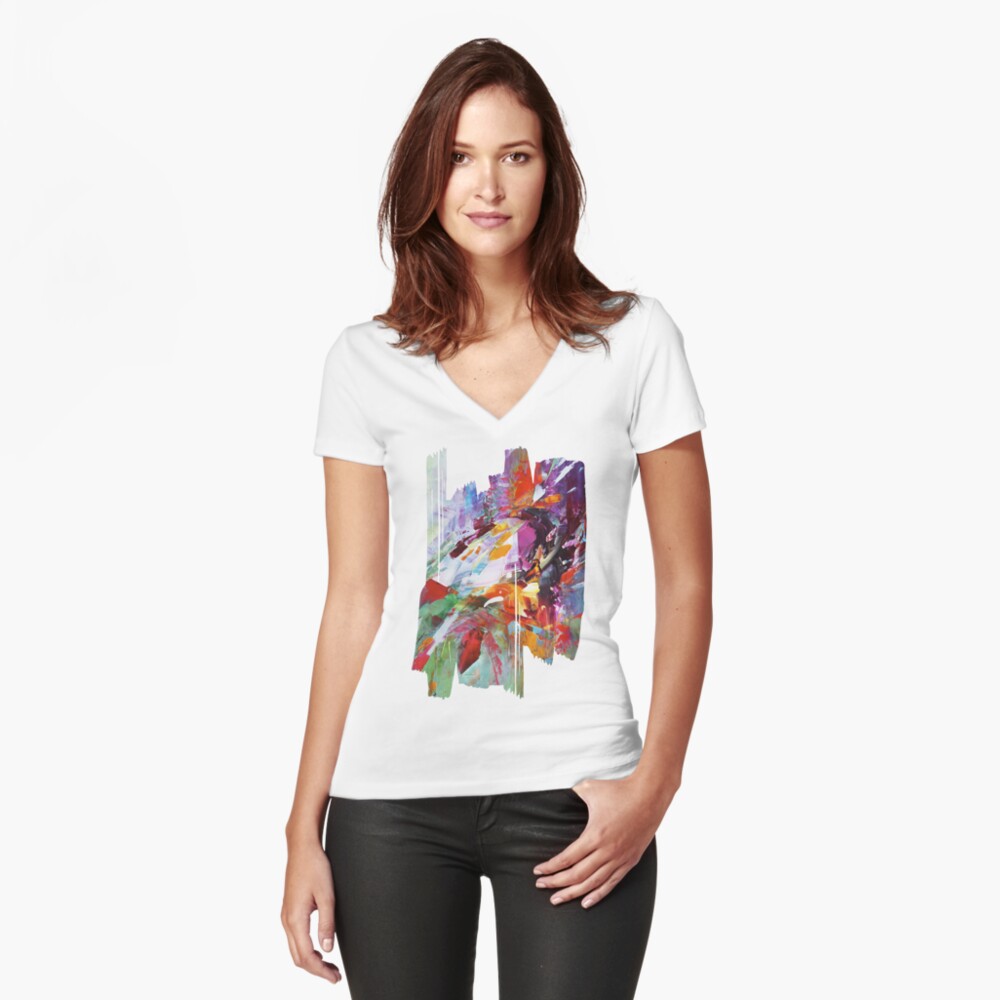 Aperçu de l'œuvre T-shirt moulant col V créée et vendue par ElioraBousquet.
