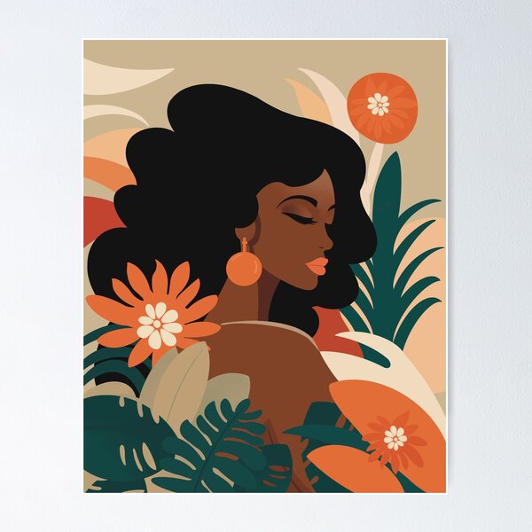 Item preview, Woman in Tropical Jungle  designed and sold by BeeLovesPrints.