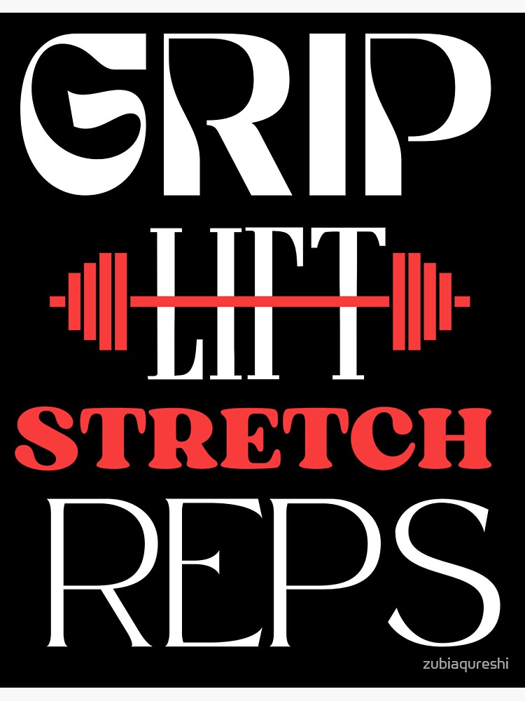Thumbnail 3 of 3, Sticker, grip lift stretch reps designed and sold by zubiaqureshi.
