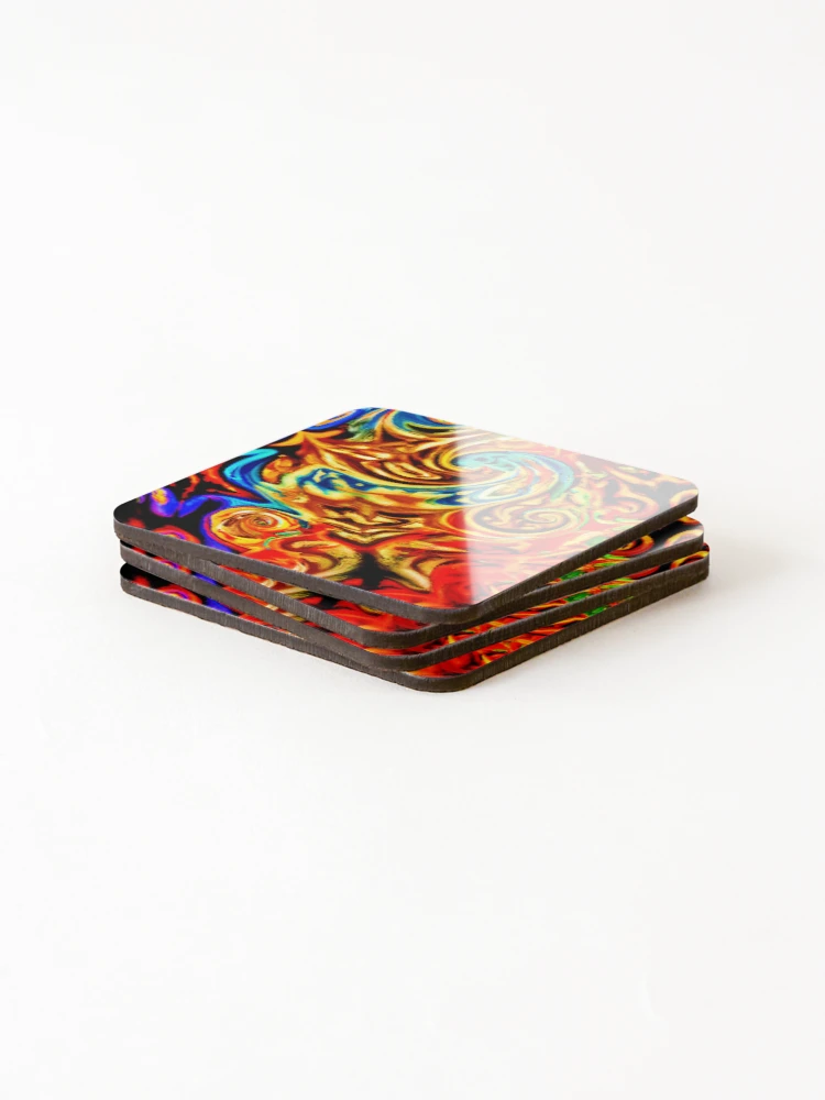 Thumbnail 4 of 5, Coasters (Set of 4), Abstract Color Splashes designed and sold by Health And Fitness Posts e-Store.