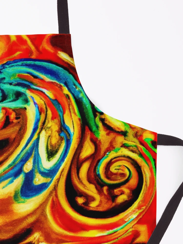 Thumbnail 3 of 6, Apron, Abstract Color Splashes designed and sold by Health And Fitness Posts e-Store.