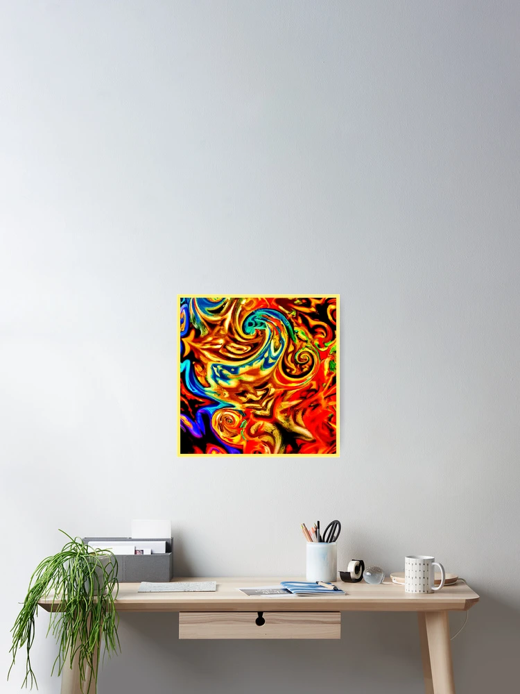Thumbnail 2 of 3, Poster, Abstract Color Splashes designed and sold by Health And Fitness Posts e-Store.