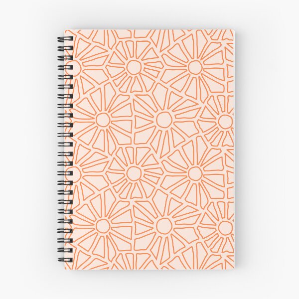 Item preview, Geometric Linear Flower Tile Pattern (Orange) designed and sold by anisgott.