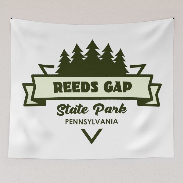 Item preview, Reeds Gap State Park Pennsylvania Trees And Ribbon designed and sold by bivenart.