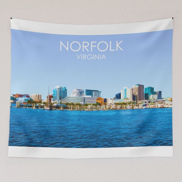 Item preview, Norfolk, Virginia, USA, Print designed and sold by summattodraw.