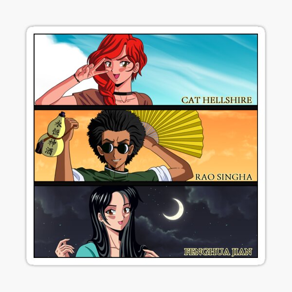 Shenjiu Trio 90's Anime Aesthetic Sticker