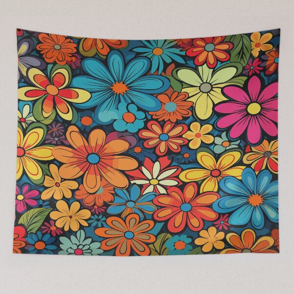 Artikelvorschau, Ein 70er-Jahre-Design mit Blumen entworfen und verkauft von ColorDesign38.