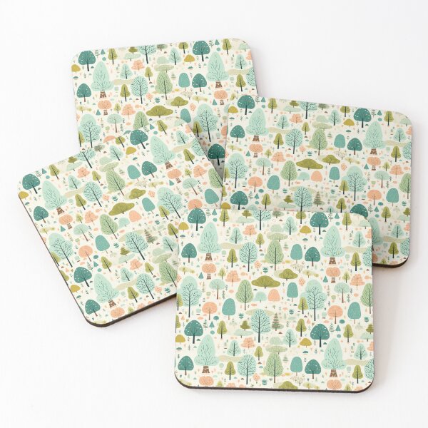 Item preview, trees illustration seamless pattern designed and sold by Clara Designs.