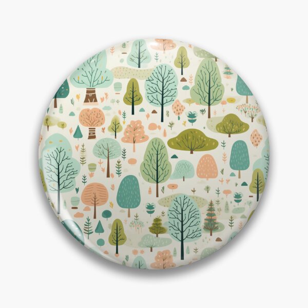 Item preview, trees illustration seamless pattern designed and sold by Clara Designs.