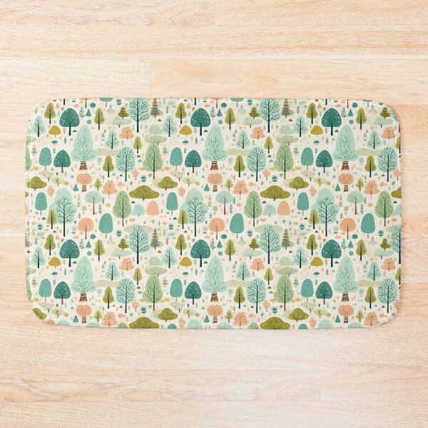 Item preview, trees illustration seamless pattern designed and sold by Clara Designs.