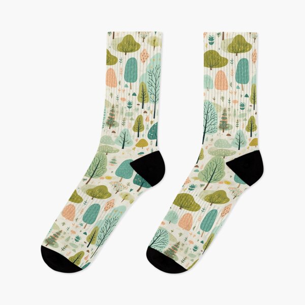 Item preview, trees illustration seamless pattern designed and sold by Clara Designs.