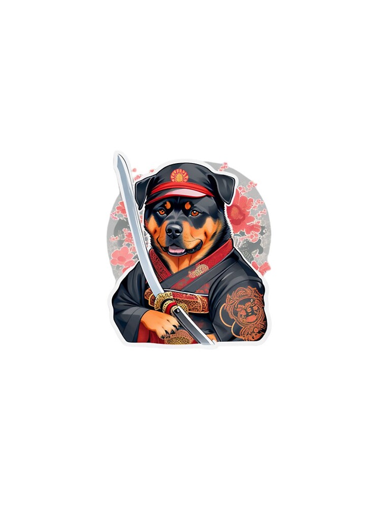 Thumbnail 4 of 4, iPhone Case, Japanese Theme Rottweiler Sticker  designed and sold by Creative-Clings.