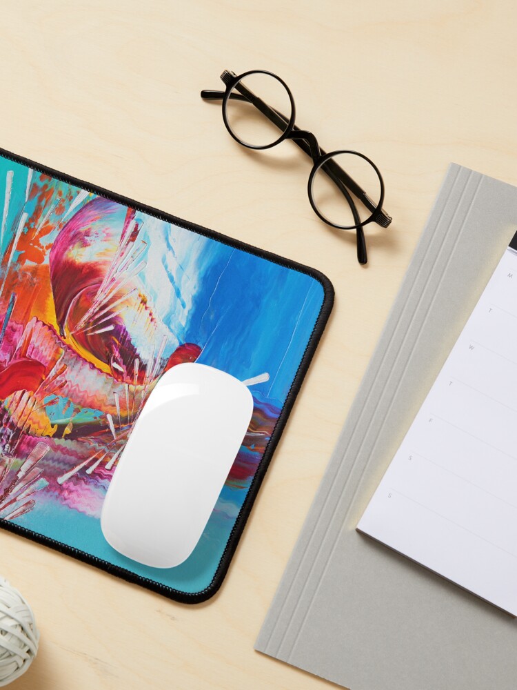 Aperçu 3 sur 5. Tapis de souris avec l'œuvre L'effet mer 3 créée et vendue par ElioraBousquet.