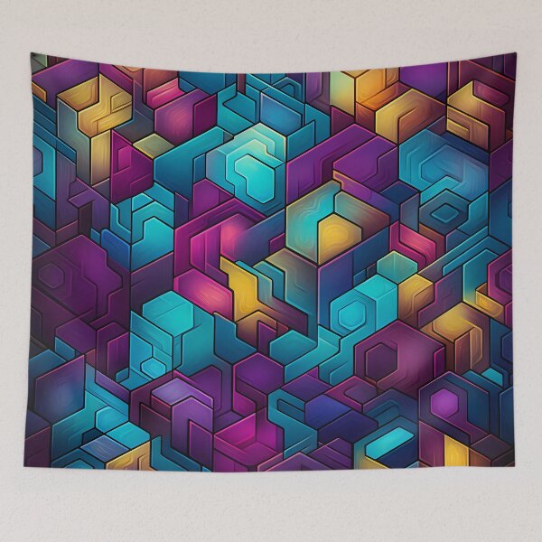 Item preview, Vibrant Islamic Geometry XX: Abstract Composition of Interwoven Shapes and Patterns in Intense Shades. designed and sold by InsaneLEDP.