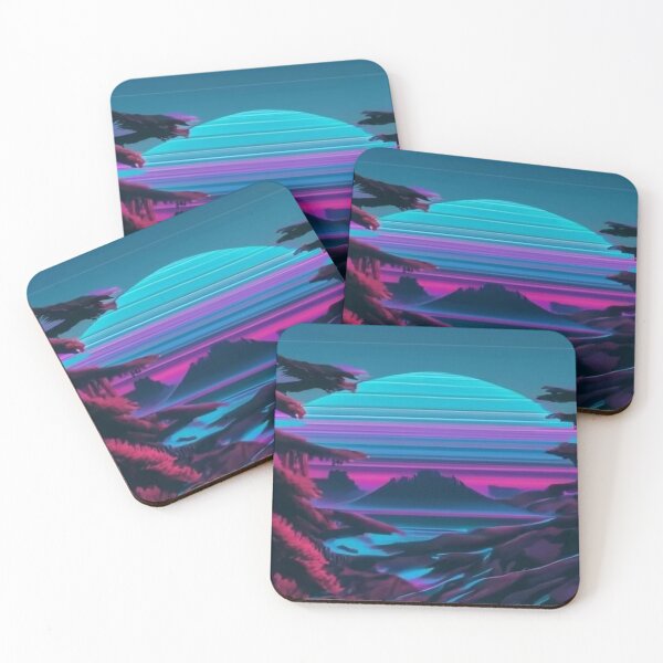 Item preview, Synthwave Mountain: Enchanted Harmony designed and sold by Boubidou.