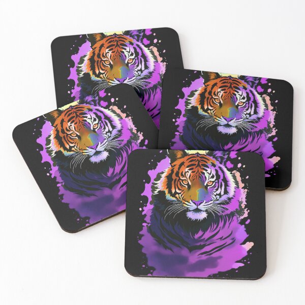 Artikelvorschau, Lila Tiger-Spritzfarbe entworfen und verkauft von MindWave THC.