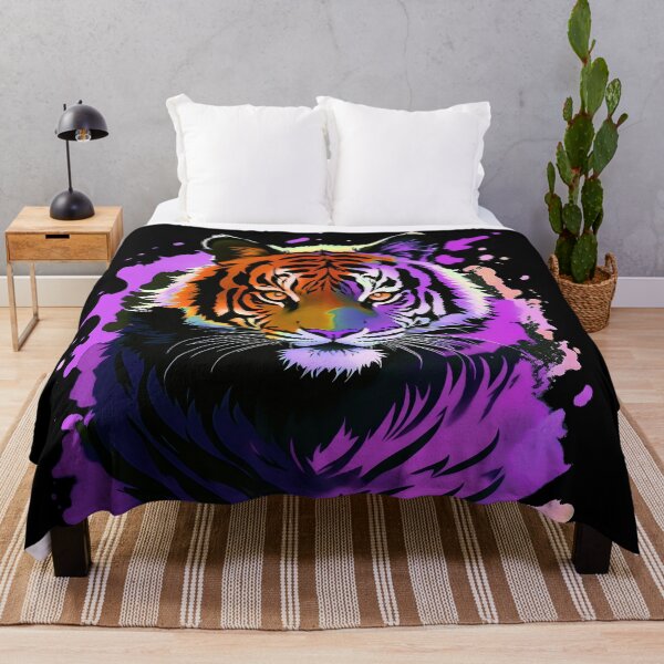 Artikelvorschau, Lila Tiger-Spritzfarbe entworfen und verkauft von MindWave THC.