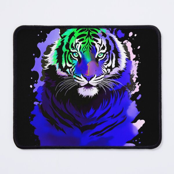 Artikelvorschau, Kopie der Dark Blue Tiger Full Moon Art entworfen und verkauft von MindWave THC.