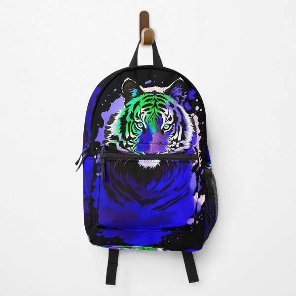 Artikelvorschau, Kopie der Dark Blue Tiger Full Moon Art entworfen und verkauft von MindWave THC.