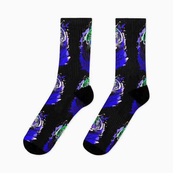 Artikelvorschau, Kopie der Dark Blue Tiger Full Moon Art entworfen und verkauft von MindWave THC.