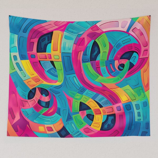 Item preview, Vibrant Islamic Geometry XXIII: Abstract Composition of Interwoven Shapes and Patterns in Intense Shades. designed and sold by InsaneLEDP.