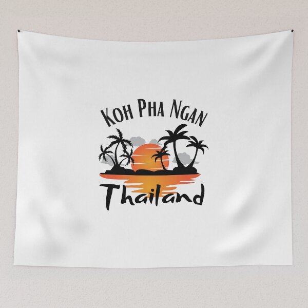Item preview, Sunset on Koh Pha Ngan - Sunset And Palm Trees Design designed and sold by RektRepublic.