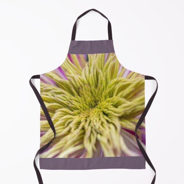 Item preview, Close-up of yellow petals unfurling on a pink clematis flower . designed and sold by bailey-cooper.