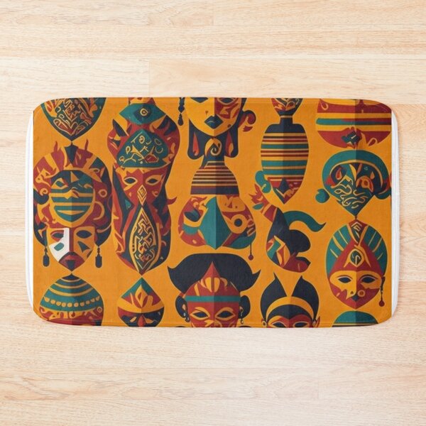 Item preview, Ancient Tribal Masks Pattern designed and sold by kn-clothing.