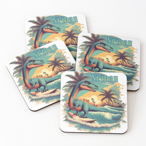 Item preview, Surfing Dino Ni'ihau designed and sold by Uncle-Hawaii.