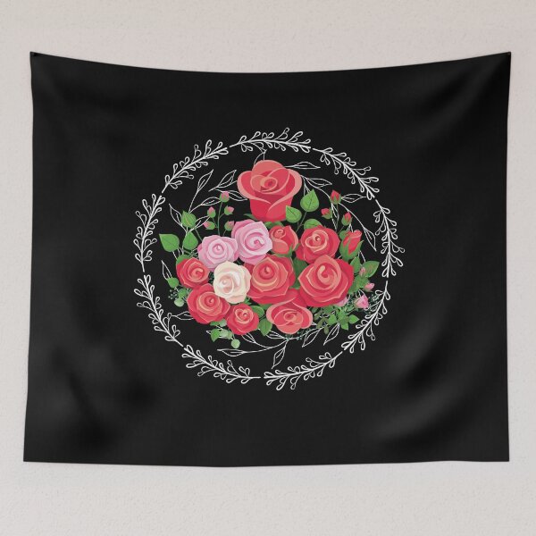 Item preview, Roses Wreath Florist Flowers Roses designed and sold by MooonTees.