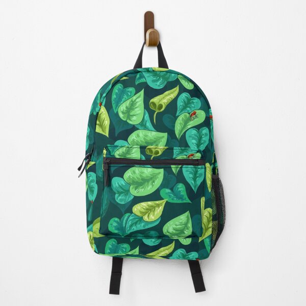 Item preview, Little red frogs in a forest of leaves repeating pattern designed and sold by Maysoulrose.