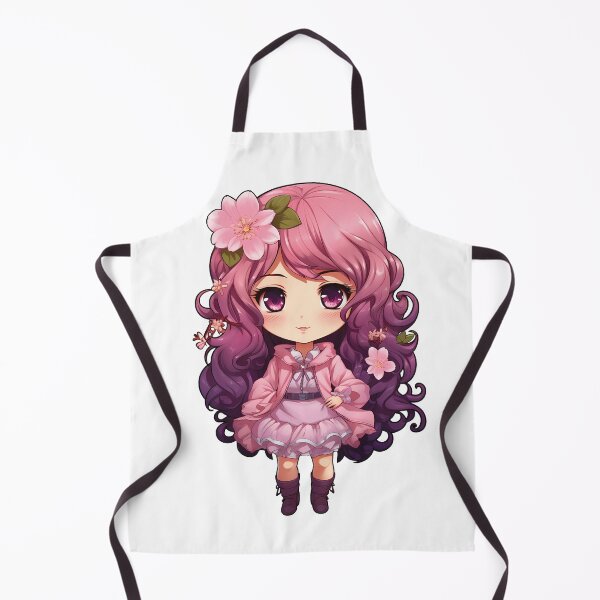 Artikelvorschau, Chipper Cherryblossom Delight | Chibi Girl Art | Pink Floral Fun entworfen und verkauft von PopPopGfx.