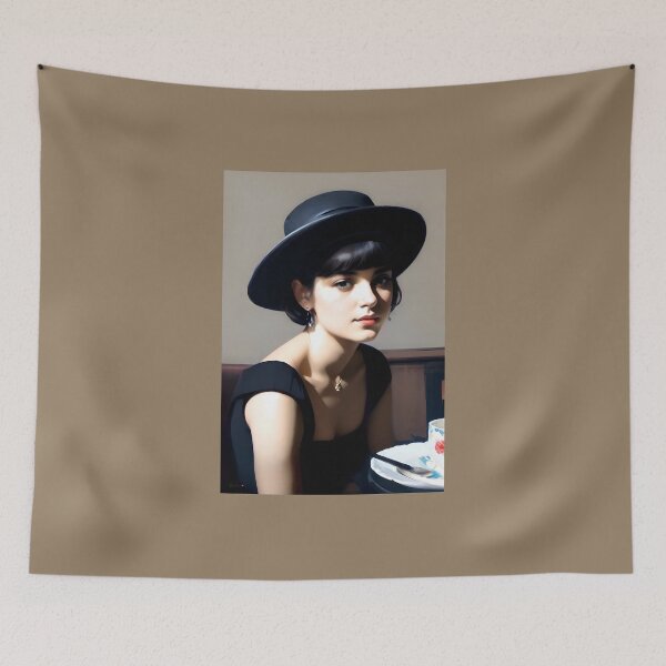Item preview, Léa Moreau: A Captivating Gaze in a Parisian Café…Art By Carraann designed and sold by CARRAANN.
