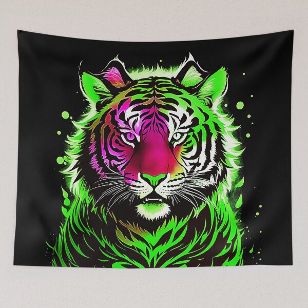 Item preview, Green Tiger Starlight Art designed and sold by MindWave THC.
