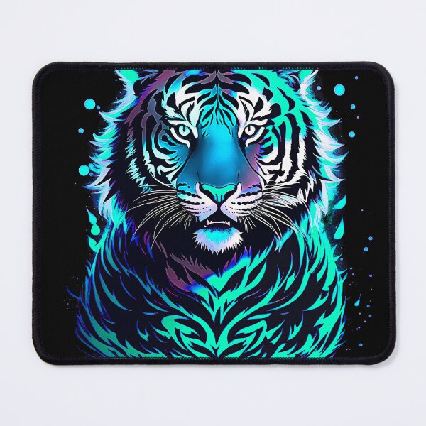 Item preview, Cyan Tiger Starlight Art designed and sold by MindWave THC.