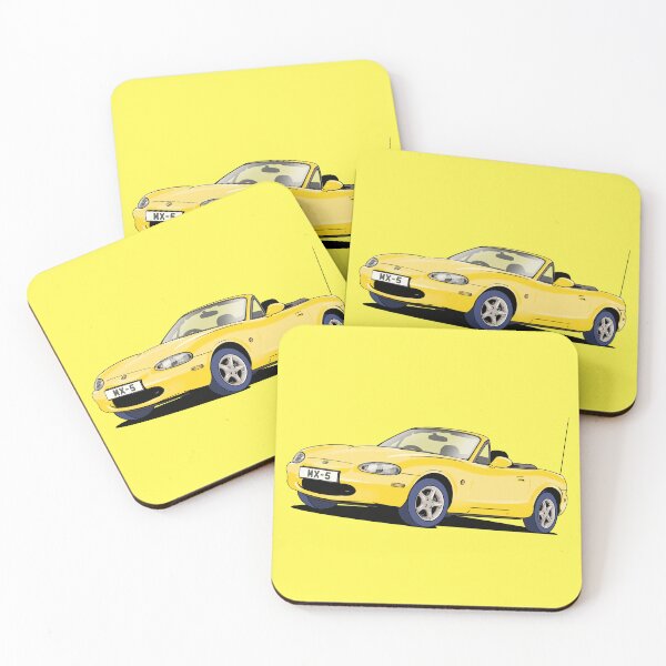 Item preview, Yellow Mazda MX-5 Mk.2 designed and sold by Webazoot Industries - Car Art.