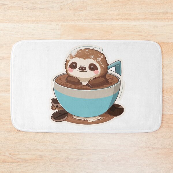 Item preview, Cute Coffee-Loving Sloth: Adorable Sticker Showing a Sloth's Affection for Coffee, Perfect for Caffeine Enthusiasts and Sloth Lovers! designed and sold by Koolzilla.