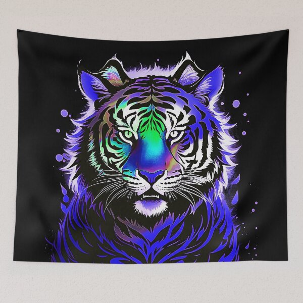 Item preview, Dark Blue Tiger Starlight Art designed and sold by MindWave THC.