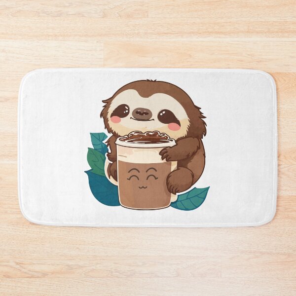 Item preview, Caffeine Bliss: Playful Sticker of a Cute Sloth Taking a Relaxing Coffee Bath, Perfect for Coffee Lovers and Sloth Admirers! designed and sold by Koolzilla.