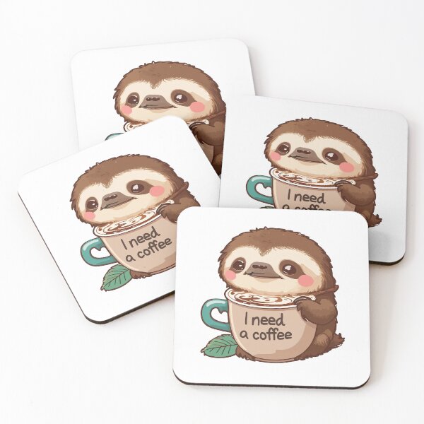Item preview, CCute Coffee Hugger Sloth: Adorable Sticker of a Bradipo Lovingly Embracing a Coffee Mug, Spreading Warmth and Caffeinated Delight designed and sold by Koolzilla.