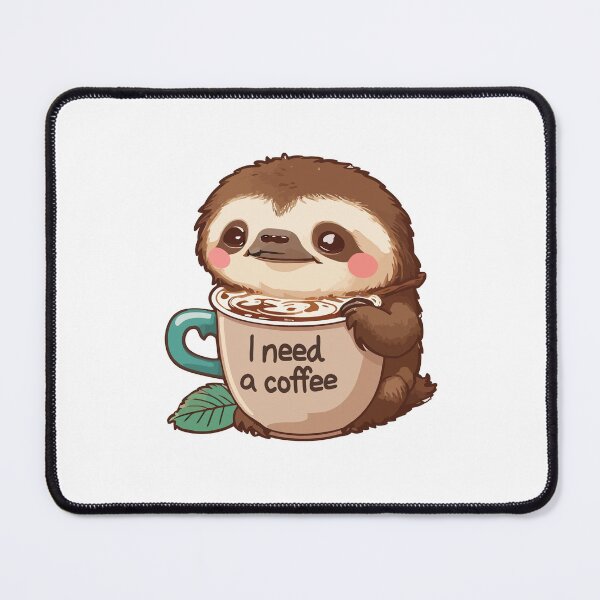 Item preview, CCute Coffee Hugger Sloth: Adorable Sticker of a Bradipo Lovingly Embracing a Coffee Mug, Spreading Warmth and Caffeinated Delight designed and sold by Koolzilla.
