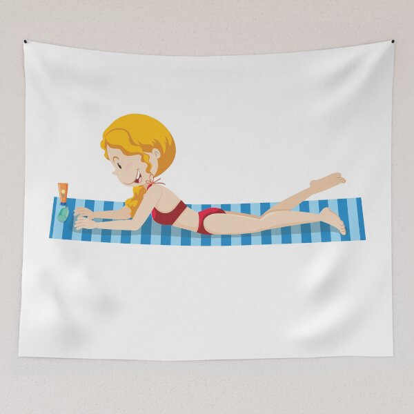 Item preview, Girl on Beach Towel X 300 designed and sold by Military Insignia Products.