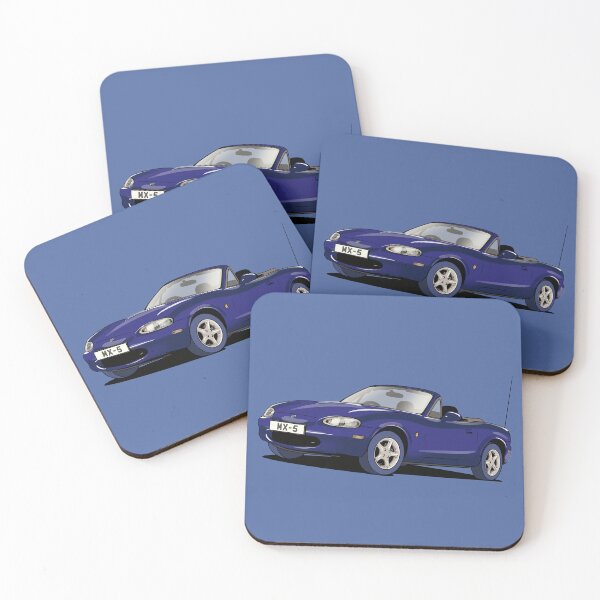 Item preview, Mazda MX-5 sportscar in blue designed and sold by Webazoot Industries - Car Art.