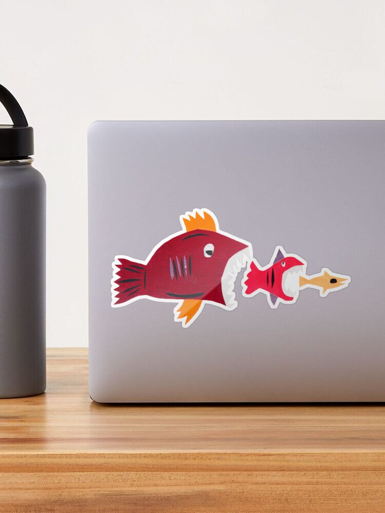 New Design High Quality Personality Big Fish Small Fish Stickers