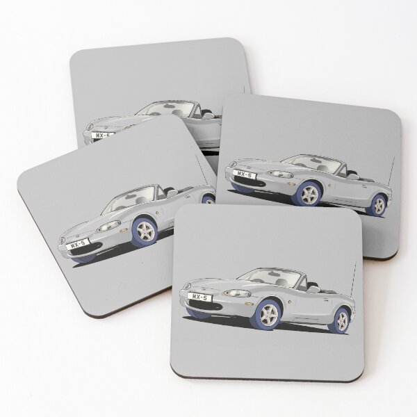Item preview, Silver Mazda MX-5 sportscar designed and sold by Webazoot Industries - Car Art.