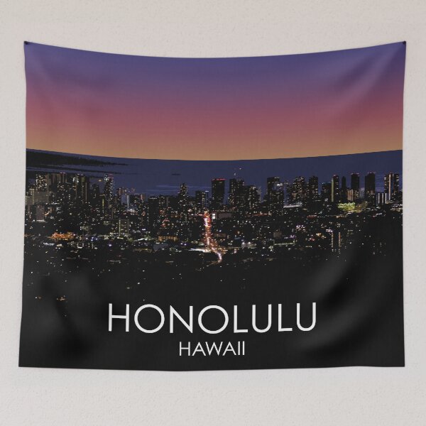 Item preview, Honolulu, Hawaii, USA, Print designed and sold by summattodraw.