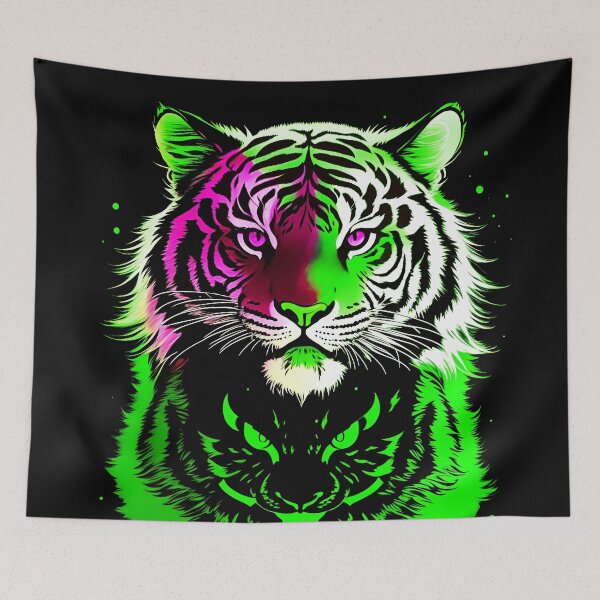 Item preview, Green Tiger Starlight Art designed and sold by MindWave THC.